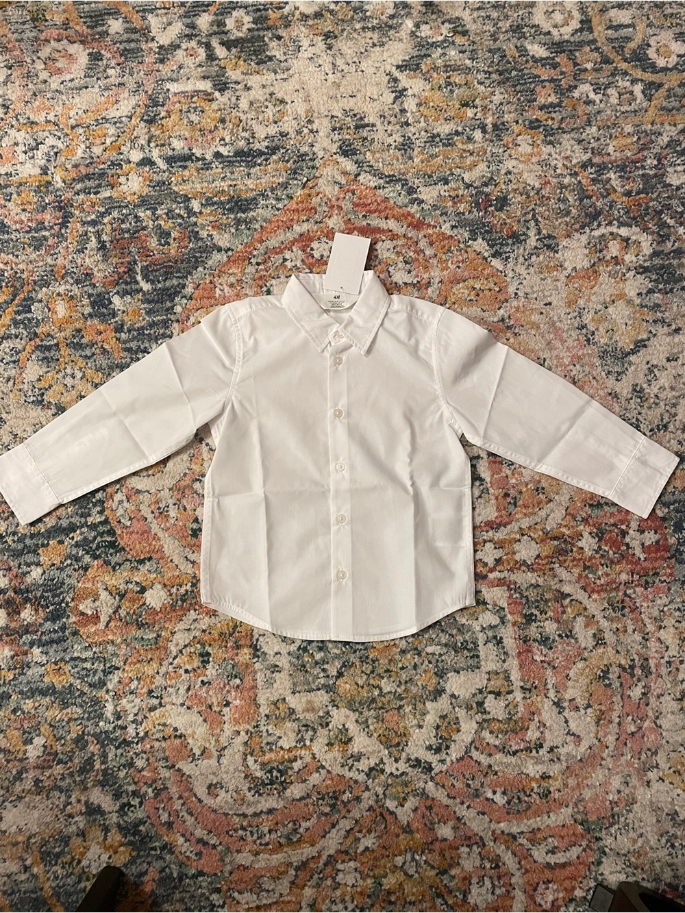 H&M White Boys' Button-Down Dress Shirt NWT